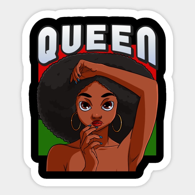 Black Queen Educated Confident African Woman Sticker by Noseking